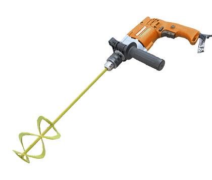Drill with mixing paddle