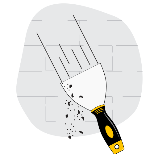 Clean walls to get flat and even surface